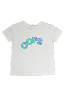 Футболка жіноча біла DNA з принтом "Oops"