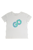 Футболка жіноча біла DNA з принтом "Go"