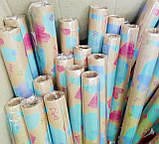 Крафт папір подарунковий із друком на замовлення 50 метрів рулон. від 110 рулонів., фото 4