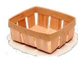 Екопаковка кошика 195*150*80 мм, бокс із дерева (шпона), фото 2