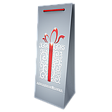 Пакет подарунковий E-5 (БУТИЛОЧНИЙ) (370Х140Х120) від 10 шт., фото 4