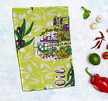 Рушник кухонний "Оливки" 30 х 45 см (салфетка кухонна) Бавовна