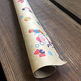 Подарунковий Крафт папір LOVE&HOME Санта 0,7х2 м 70 г/м² (1PAPPR60), фото 2