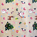 Подарунковий Крафт папір LOVE&HOME Санта 0,7х2 м 70 г/м² (1PAPPR60), фото 3