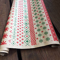 Подарунковий Крафт папір LOVE&HOME Сніжинки 0,7х2 м 70 г/м² (1PAPPR134)