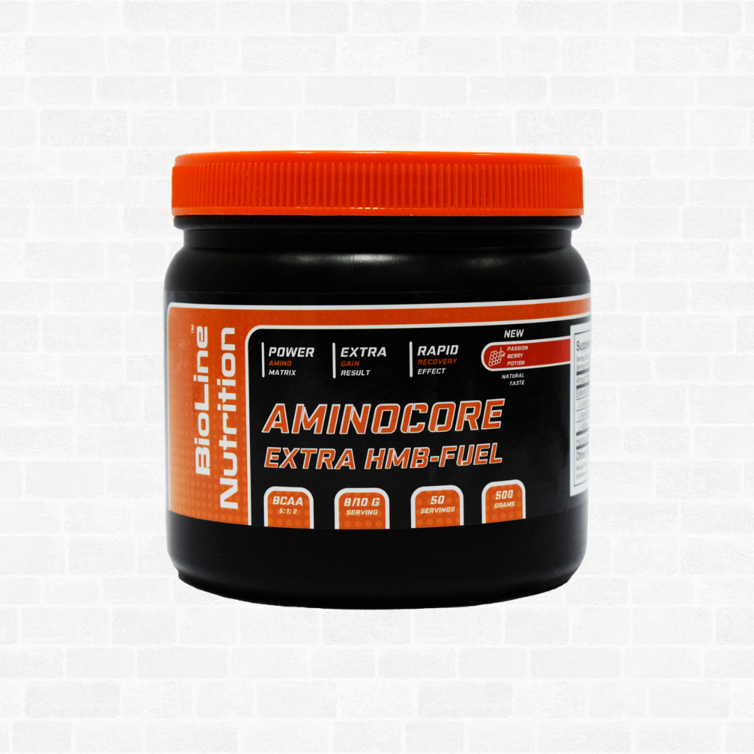 Екстрім ВСАА для швидкого набору маси при значних навантаженнях Extra HMB-FUEL AminocoreE (BCAA 5:1:2), Німеччина, 0,5 кг