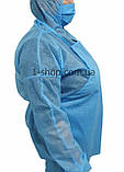 Комбінезон захисний одноразовий з спанбонду (Щільність 28г/м2) (кольори в асортименті), фото 5
