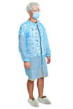 Одноразовий халат з нетканого матеріалу на блискавці, фото 2