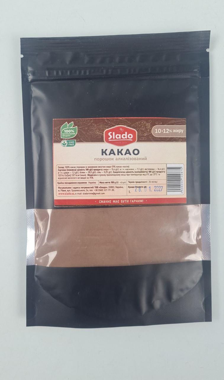 Какао-порошок 10-12% алкалізований (Україна) 100 грм (1 шт.)