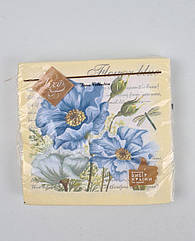 Серветки паперові (ЗХЗЗ, 18 шт.) "Квіткова білизна" Luxy (1 пачка)