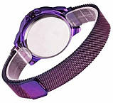 Кварцові годинники жіночі з роторним циферблатом Classic Diamonds Фіолетовий, фото 2