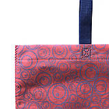 Екосумка з друком "Бульбашки" 450 х 315 мм рожева (спанбонд), фото 2