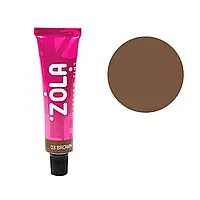 Фарба для брів (15 мл) Zola Eyebrow Tint - 03 Brown (Коричнева)