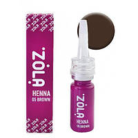 Хна для фарбування брів Zola Henna №5 Brown (Kоричневий), 10г
