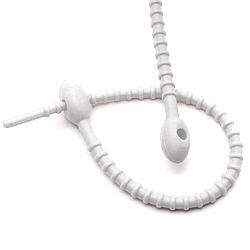 Стяжка силіконова Пуголовок 20 см Білий