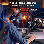 Кабель для трансляції відео Type-C на DisplayPort двонаправлений UGREEN CM556 8K/60Hz 4K/240Hz 2m (сірий), фото 5