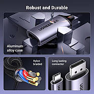 Кабель для трансляції відео Type-C на DisplayPort двонаправлений UGREEN CM556 8K/60Hz 4K/240Hz 2m (сірий), фото 10