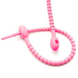 Стяжка силіконова Пуголовок 20 см Рожевий неон