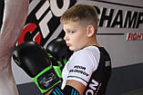 Боксерські рукавиці PowerPlay 3004 JR Classic Чорно-Зелені 8 унцій, фото 8