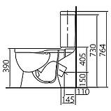 Унітаз-компакт ANTYSPLASH кос, 3/6, ніж + s. поліпропілен KOLO 000211, фото 2