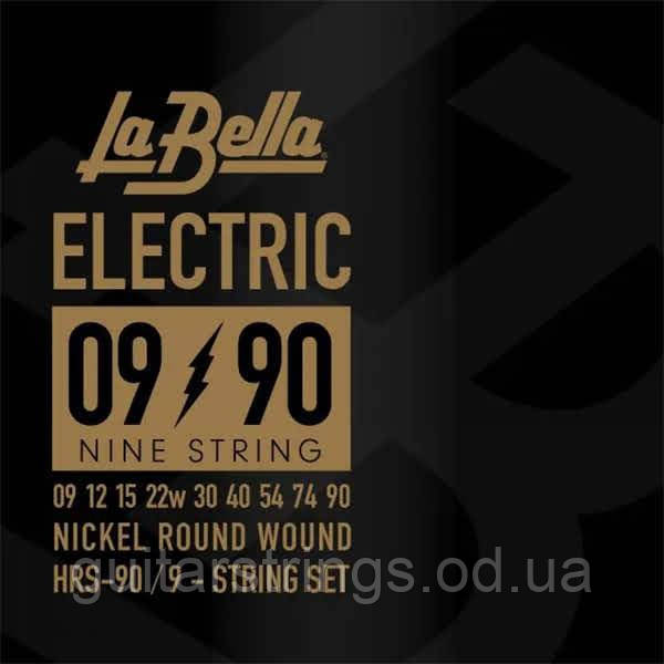 Струны La Bella HRS-90 Hard Rockin' Steel Nickel-Plated 9-String 9-90
