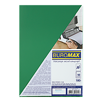 Обкладинка для палітурки А4 пластикова 180 мкм ЗЕЛЕНА прозора, 50 шт/упак, BM.0560-04
