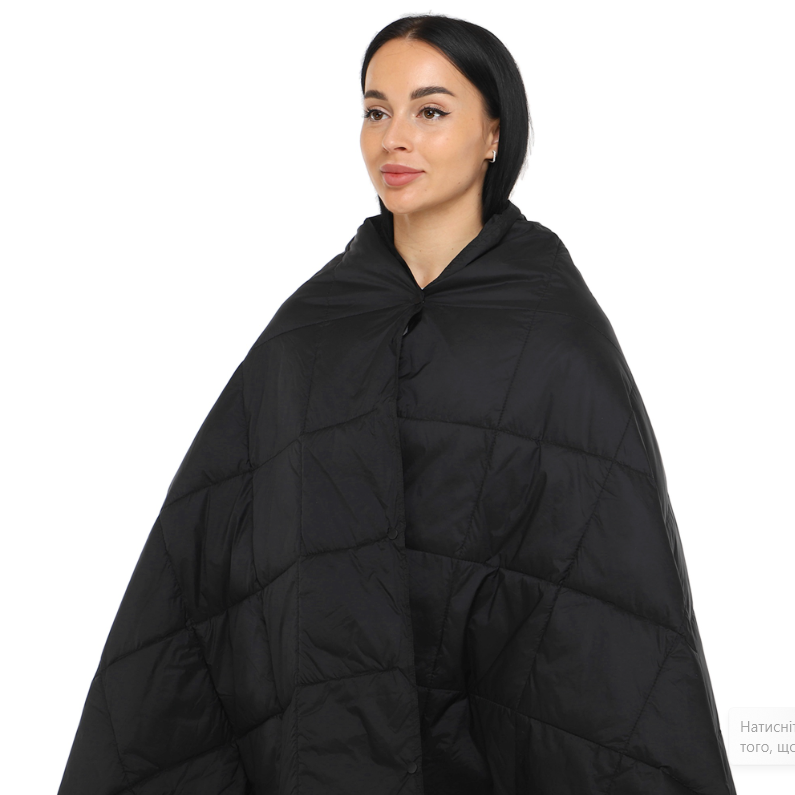 Пухова багатофункціональна плед-ковдра 4Monster C-PBF-144 для кемпінгу та туризму 200-144 см (від 0 до -20). Чорний