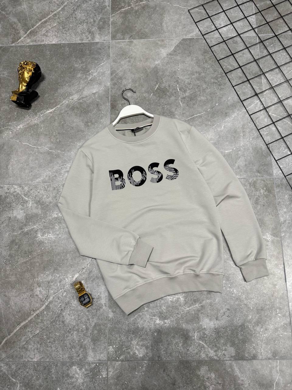 Кофта світшот сіра весна-осінь брендова HUGO BOSS