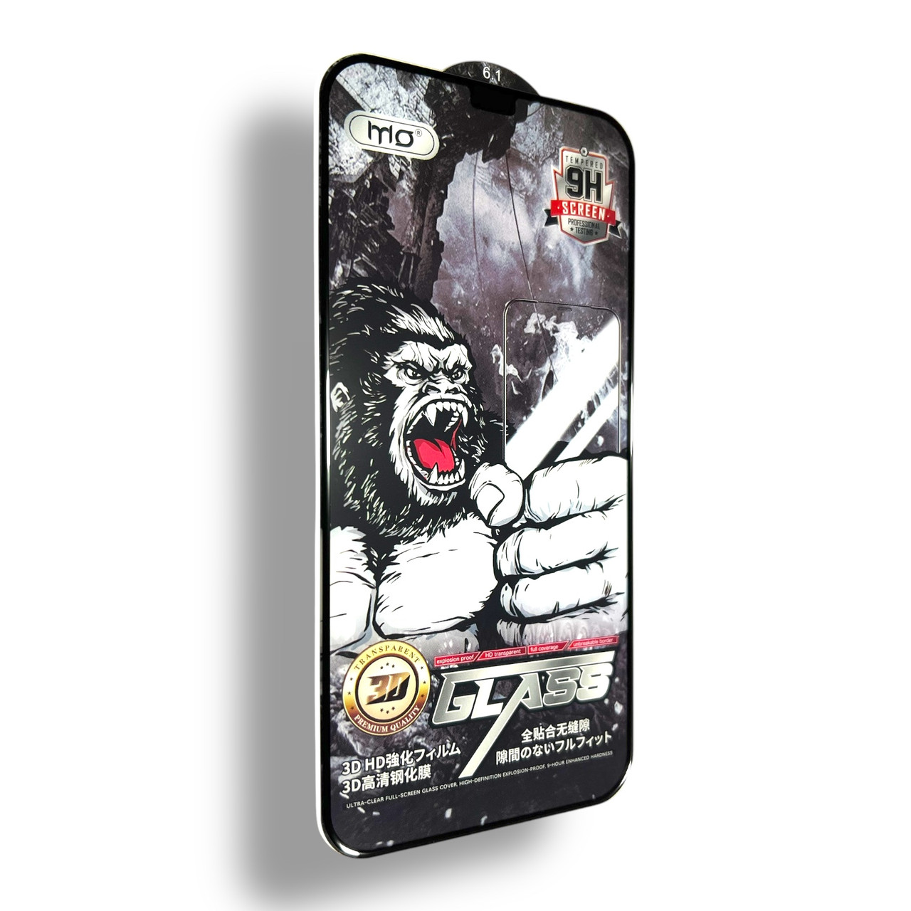 Захисне скло DK для Apple iPhone 12 / 12 Pro | Full Glue 3D MO King Kong (black)