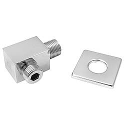 Кут для душової кабіни прохідний монтажний Ango PJ-040101 зовнішнє різьблення 1/2 х 1/2 дюйма хром латунь