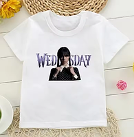 Доросла підліткова футболка з Венсдей Венсдей Wednesday Адамс, р. L біла