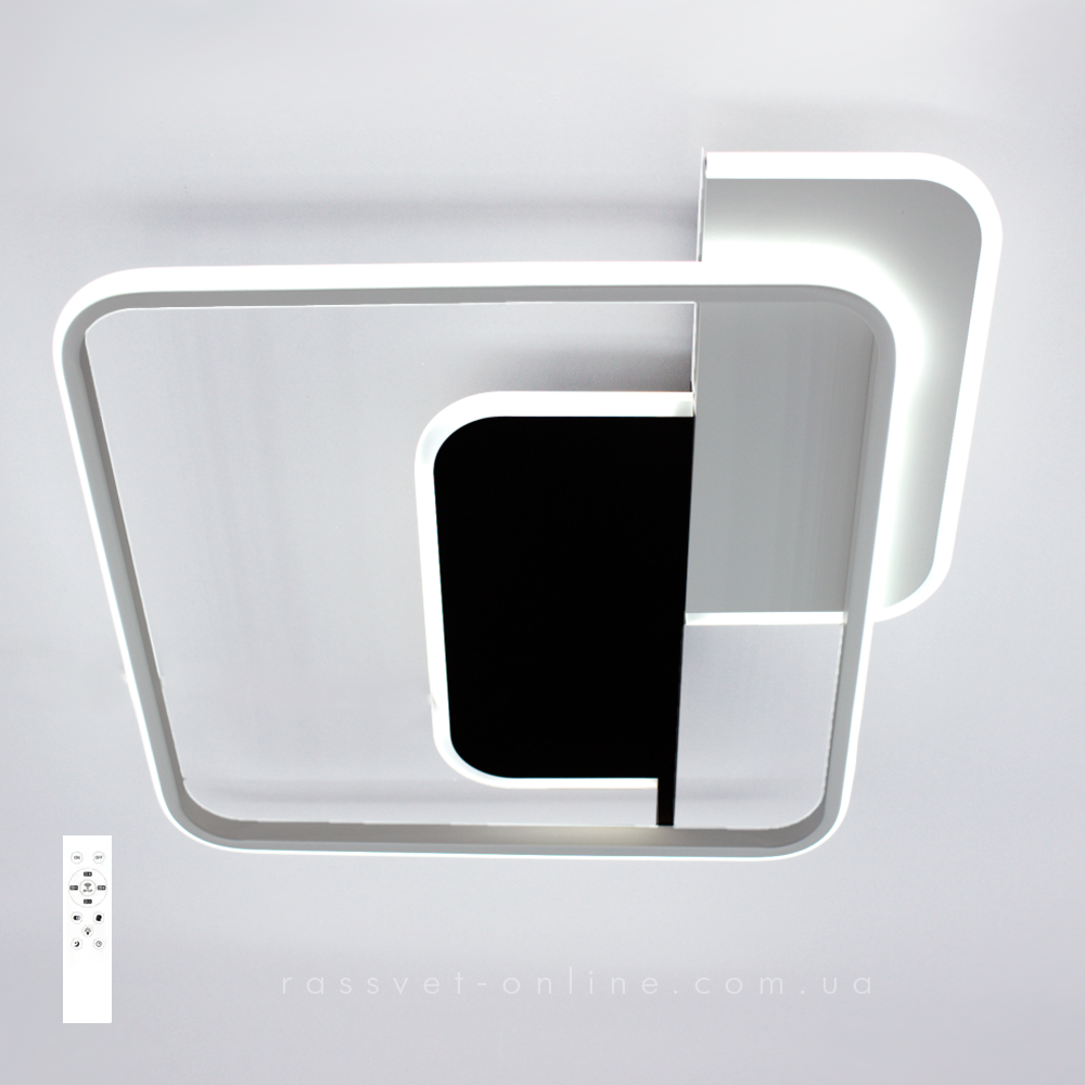 Люстра CODE 70W 3S біло-чорна Esllse WHITE/BLACK 3000-6500К 1500-7000Lm світлодіодна з пультом 500×490×55мм 220V