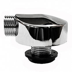 Кут для душової кабіни прохідний монтажний Ango SW-748 зовнішнє різьблення 1/2 х 1/2 дюйма хром пластик