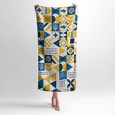Рушник з принтом «Геометричний паттерн. Україна. Geometric pattern. Ukraine»