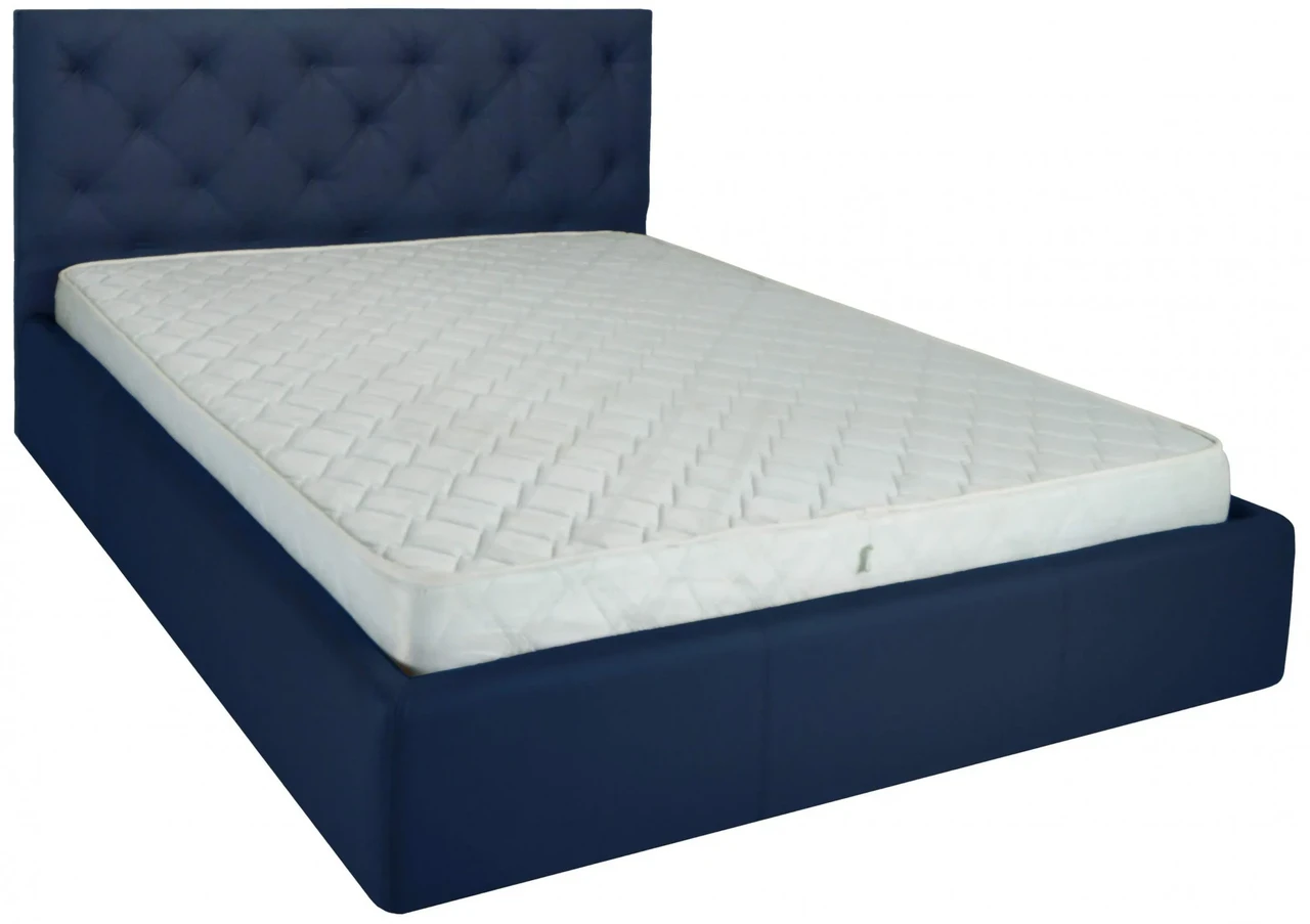 Ліжко Bristol VIP 120 х 200 см Fly 2227 З додатковою металевою цільнозварною рамою Синій, фото 1