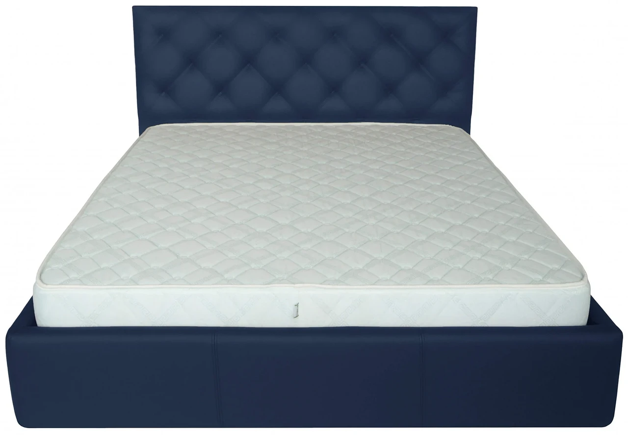 Ліжко Двоспальне Bristol VIP 180 х 200 см Fly 2227 З додатковою металевою цільнозварною рамою Синій, фото 1