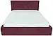 Ліжко Двоспальне Bristol VIP 160 х 190 см Алексис Bordo 07 З додатковою металевою цільнозварною рамою Бордовий, фото 2