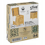 Вільностоячий кошик для білизни 5five Simply Smart 50л відтінки коричневого і бежевого бамбукове сидіння для ванної коричневе, фото 6