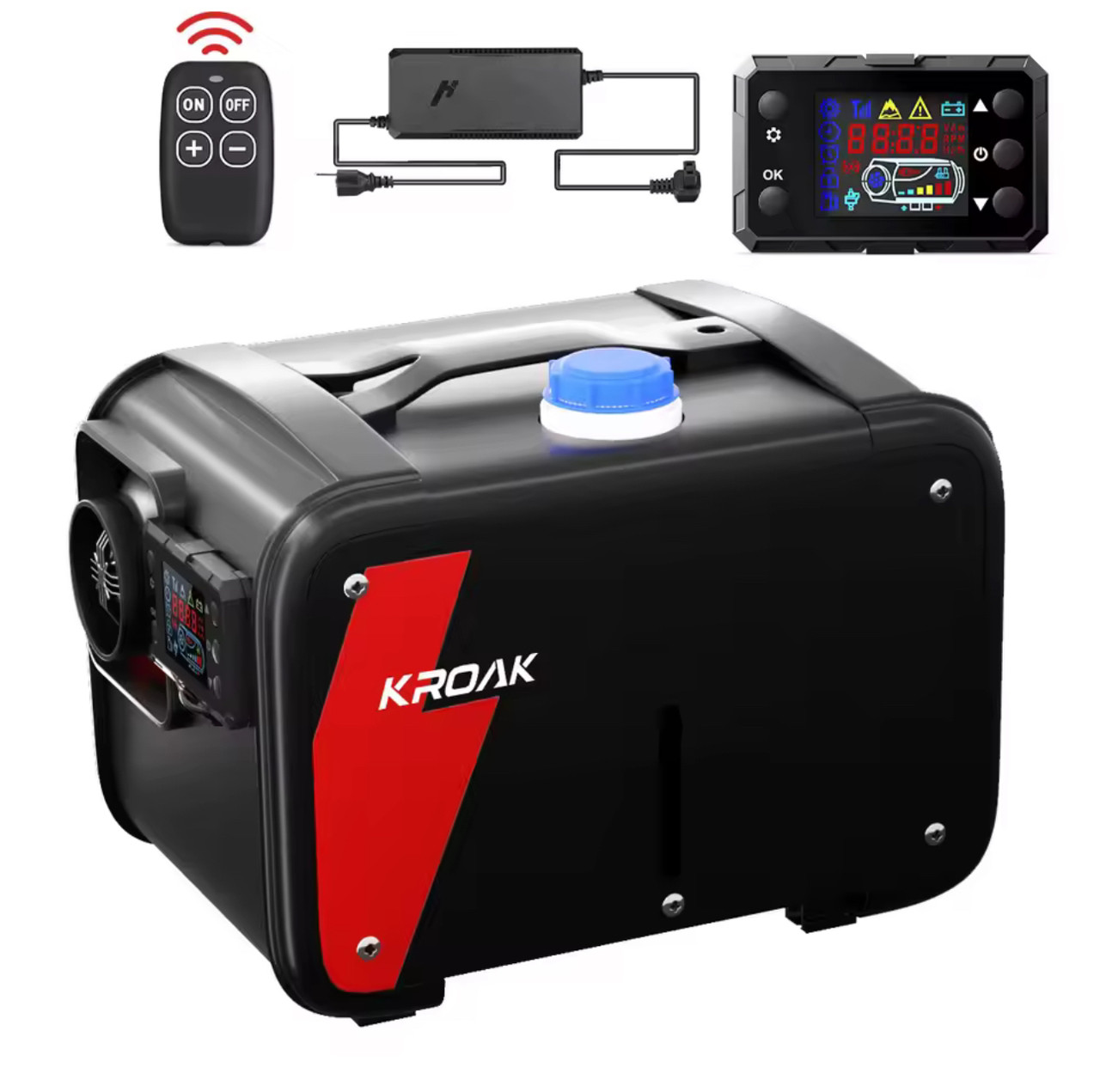 Автономний дизельний обігрівач KROAK 12/24V 8KW Bluetooth APP
