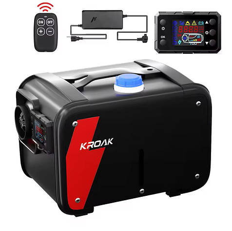 Автономний дизельний обігрівач KROAK 12/24V 8KW Bluetooth APP, фото 1