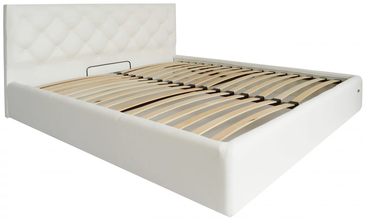 Ліжко Bristol VIP 120 х 190 см Madrit-0920 З додатковою металевою цільнозварною рамою Білий, фото 1