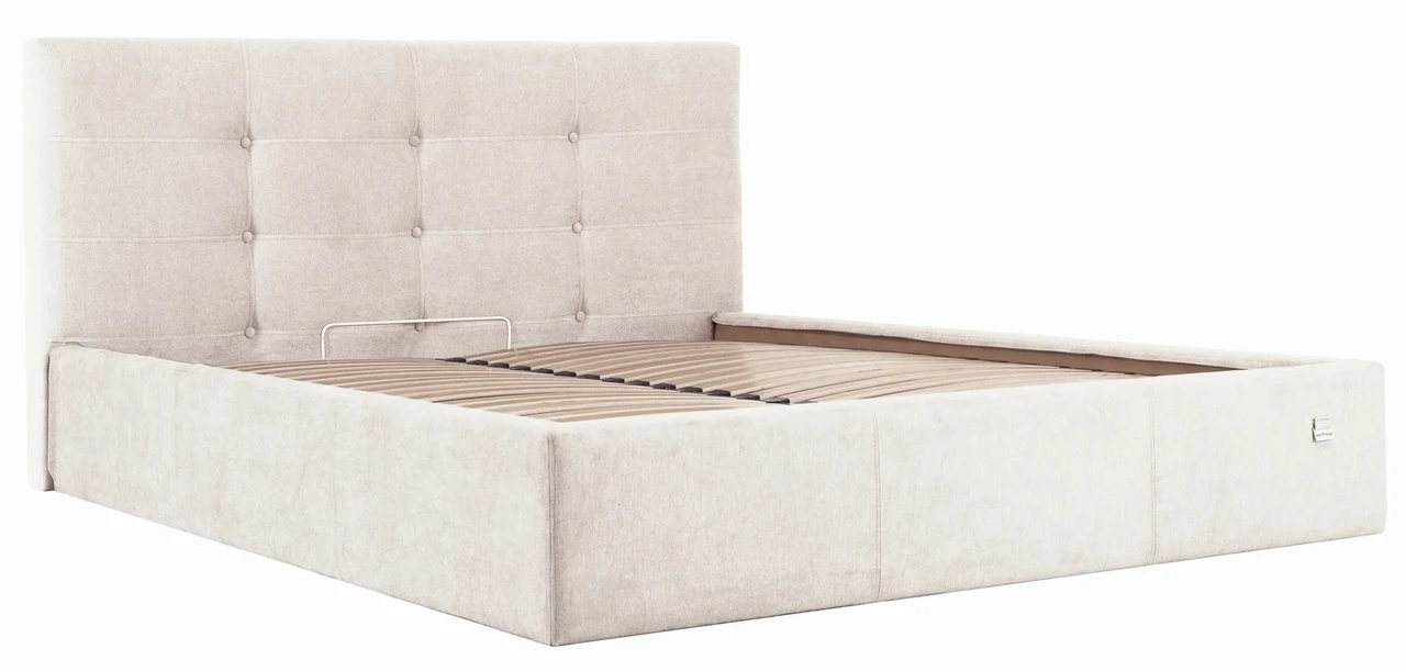 Ліжко Двоспальне Manchester Standart 160 х 190 см Місті Milk Бежевий, фото 1