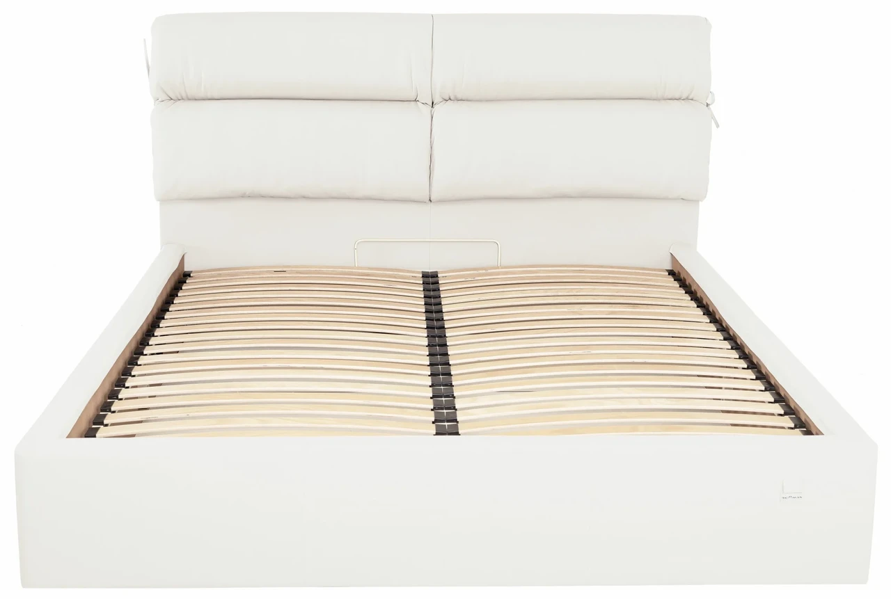 Ліжко Edinburgh VIP 140 х 200 см Fly 2200 З додатковою металевою цільнозварною рамою Білий, фото 1