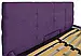 Ліжко Manchester VIP 140 х 200 см Місті Dark Violet З додатковою металевою цільнозварною рамою Фіолетовий, фото 3