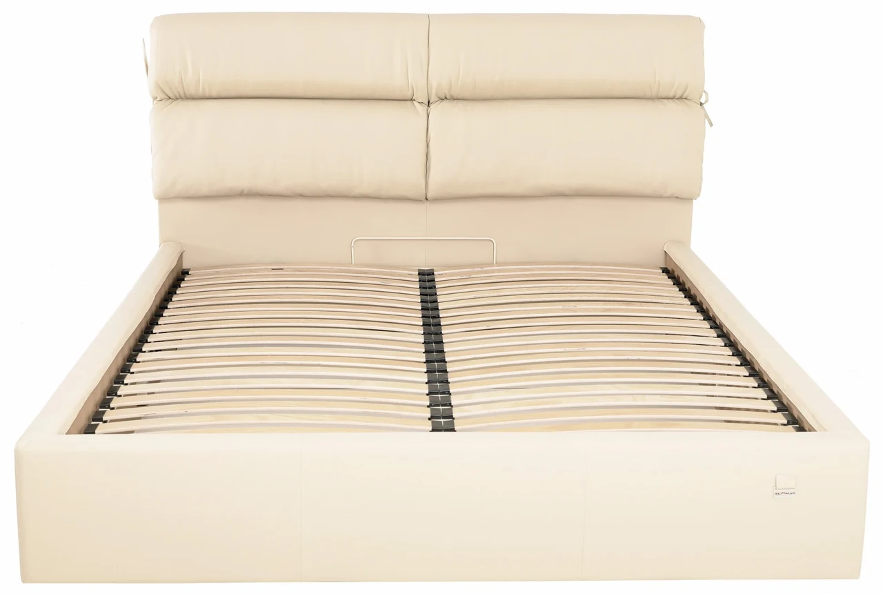 Ліжко Edinburgh VIP 140 х 190 см Fly 2207 З додатковою металевою цільнозварною рамою Бежевий, фото 1