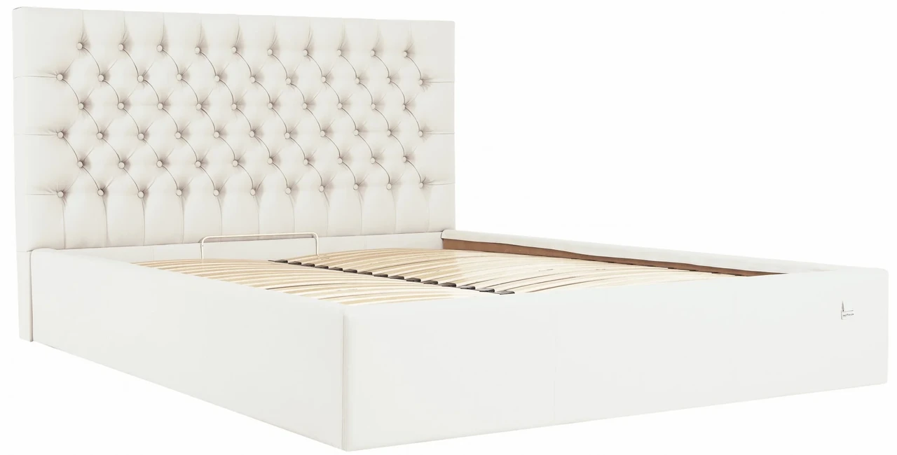 Ліжко Cambridge VIP 120 х 190 см Fly 2200 З додатковою металевою цільнозварною рамою Білий, фото 1