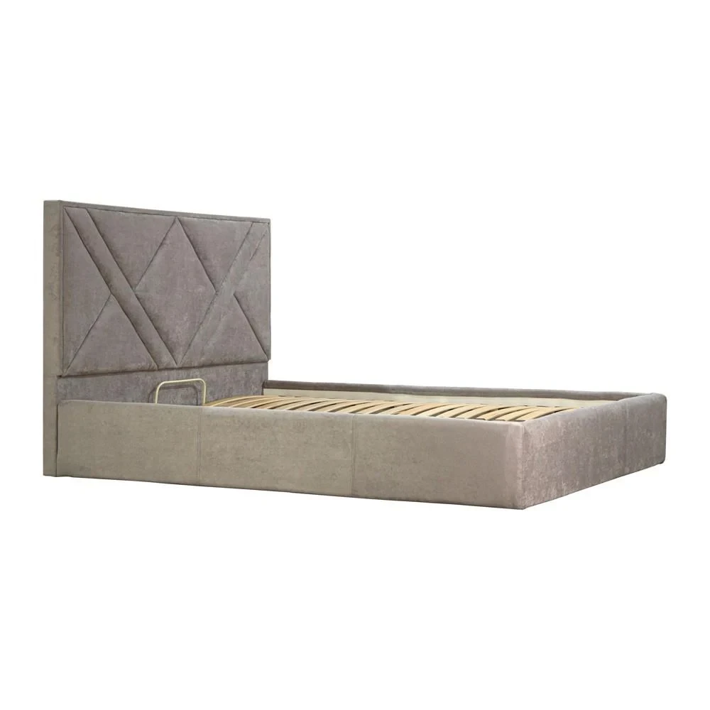 Ліжко Двоспальне Victory VIP 180 x 200 см Alyaska 04 З додатковою металевою цільнозварною рамою Мокко, фото 1