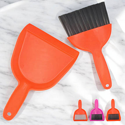 Совочок і щіточка для прибирання столу L 23 см ширина 15 см ( пластик ), фото 1