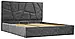 Ліжко Двоспальне Mega VIP 180 x 200 см Bolzano Dk Grey З додатковою металевою цільнозварною рамою Темно-сірий, фото 2