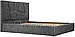 Ліжко Двоспальне Mega VIP 180 x 200 см Bolzano Dk Grey З додатковою металевою цільнозварною рамою Темно-сірий, фото 3
